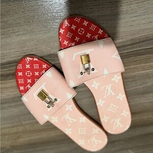 Louis Vuitton Red and Pink Sandals